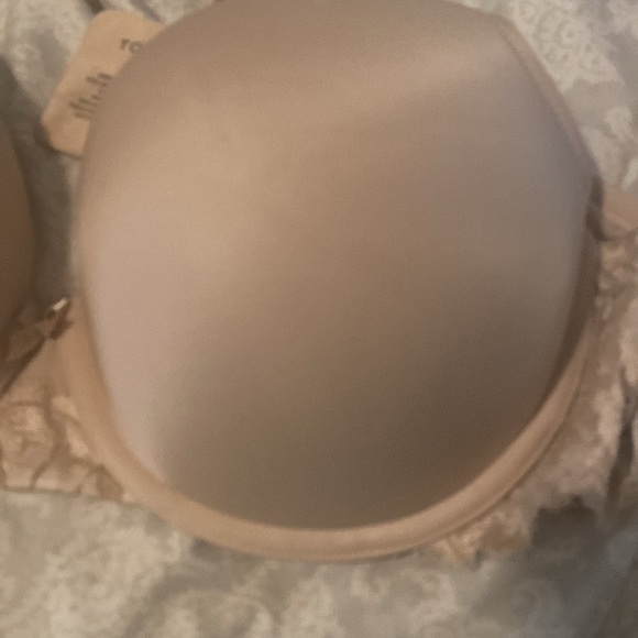 Torrid Plus Size Beige Lace Push-Up Balconette Bra - Picture 2 of 5